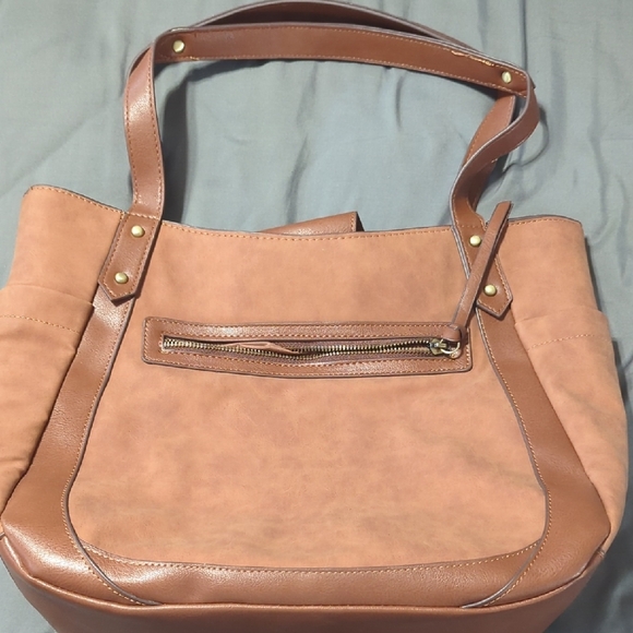 None Handbags - Elegant Brown Faux Leather Tote Bag Tote 5